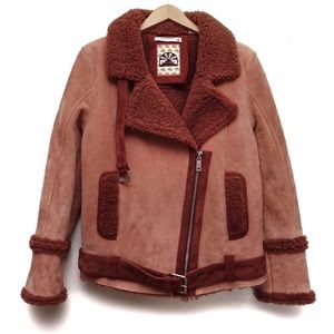 Anthropologie x Scotch & Soda Teddy Shearling Bomber Jacket